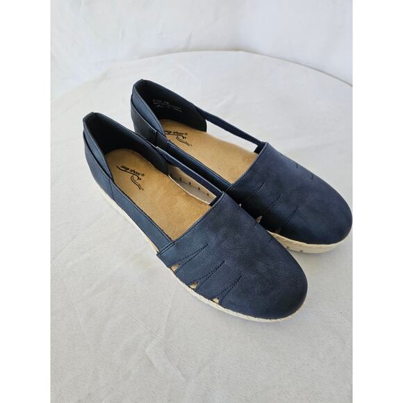 Easy Street Women's Bugsy Comfort Slip-on Flats Shoes Navy Size 9M NWT - Picture 2 of 8